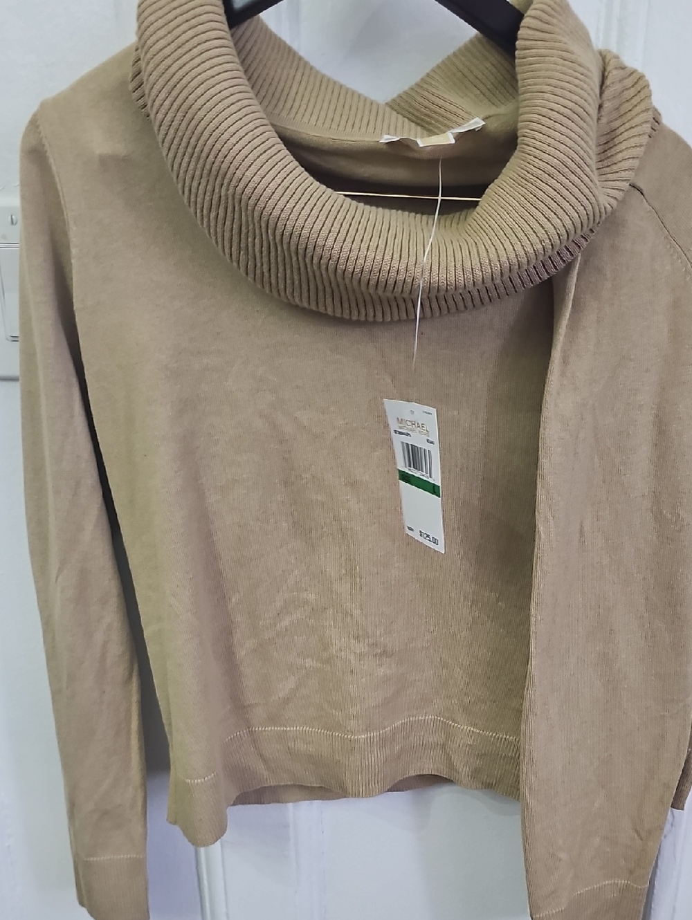 Michael Kors Women's Tan Cowl Neck Sweater